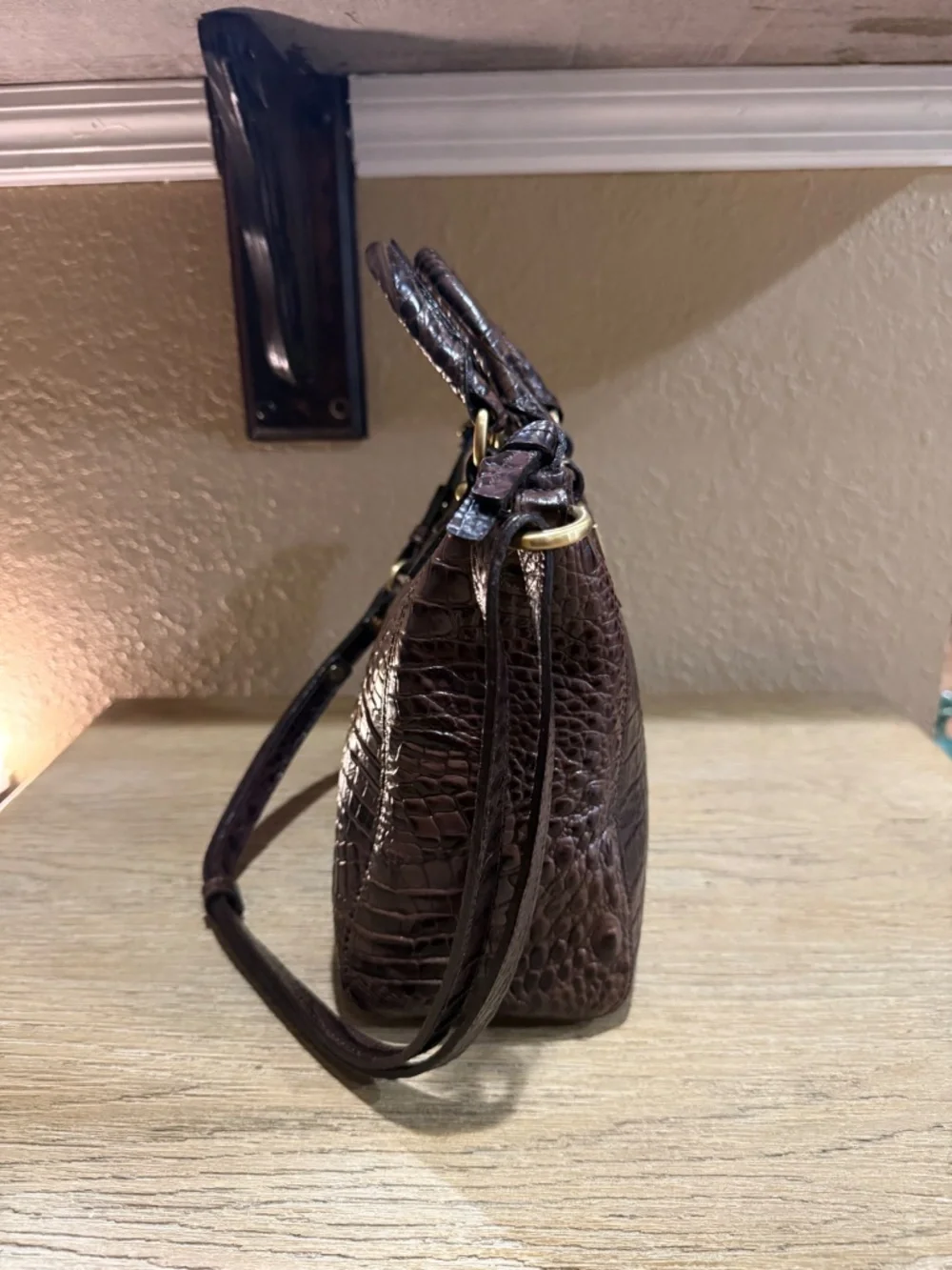BRAHMIN Mini Arno Tote in Deep Brown